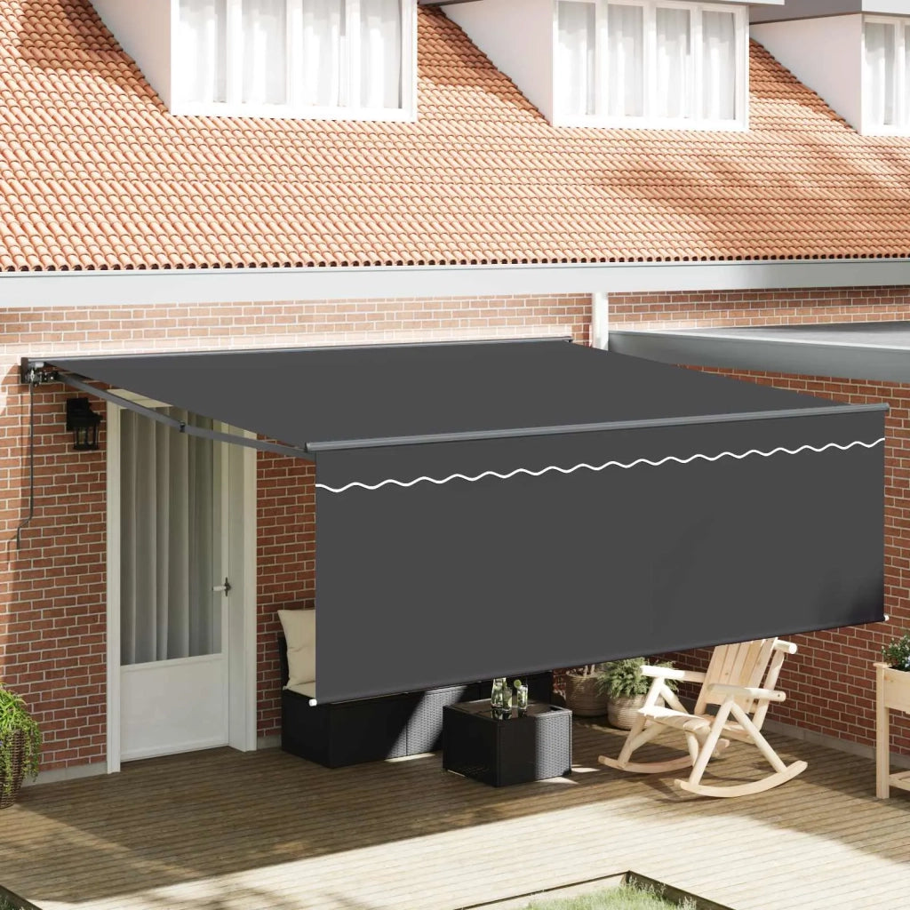 Tenda Retrattile Antracite 400 × 300 cm Poliestere e Alluminio 3330503