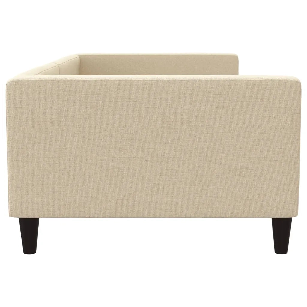 Letto da Giorno Crema 100x200 cm in Tessuto