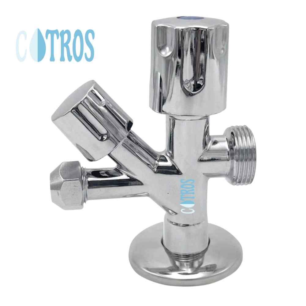 Rubinetto chiusura lavello ottone cromato multifunzione con attacco lavatrice 1/2 3/4 10mm 3/8
