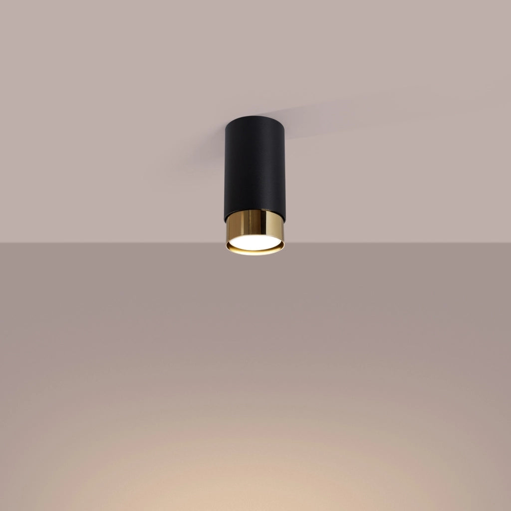 Lampada da soffitto NERO 12,5 nero/oro