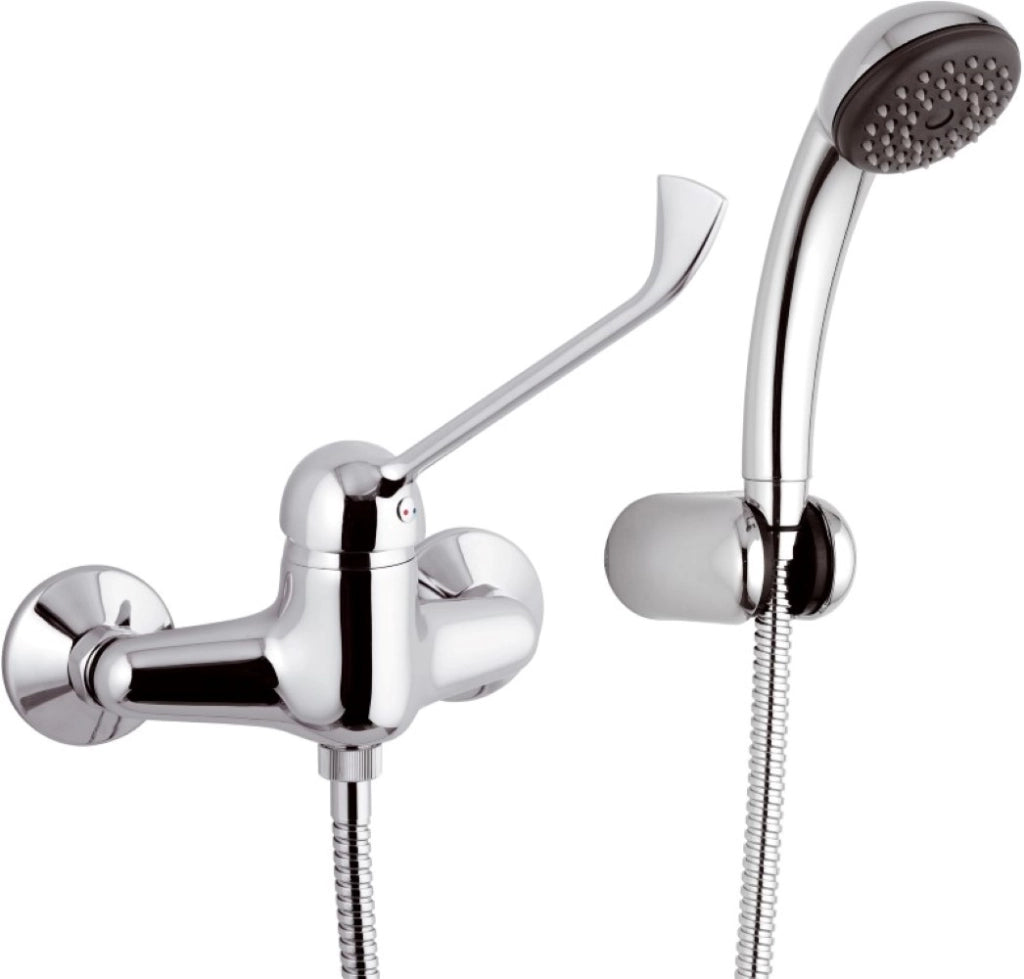 Rubinetto esterno per doccia con doccia duplex con leva lunga - serie kiss