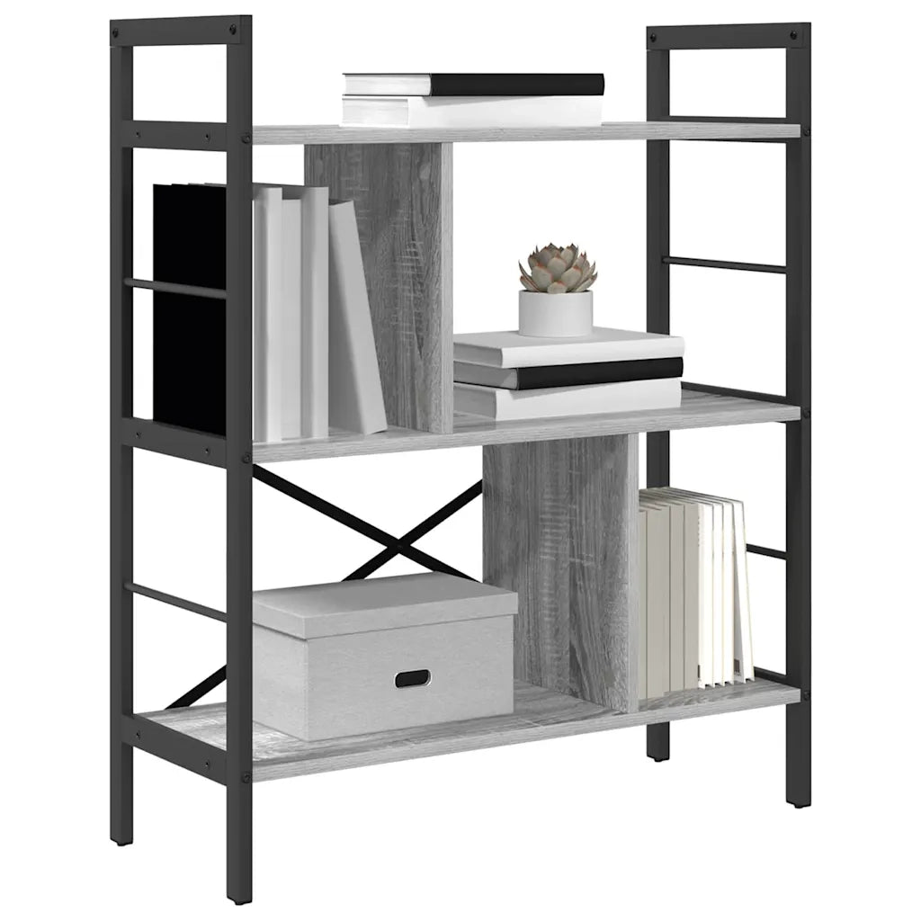 Libreria Grigio Sonoma 75 x 30 x 91 cm Legno multistrato