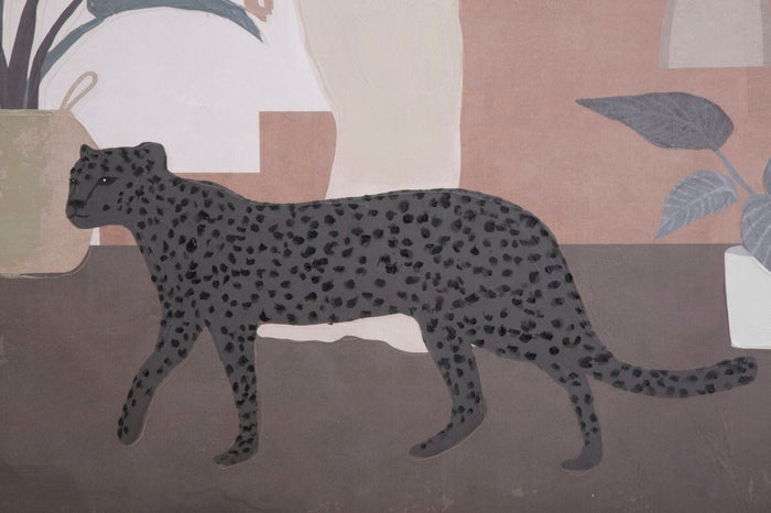 Dipinto su Tela Lady Animals 80x3,7x100 cm in Legno e Tessuto