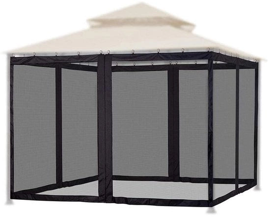 Tenda da Giardino 300x300 cm - Vetroresina - Cerniere Doppie - Tessuto Resistente al Tempo - Installazione Facile - Grucce Incluso - Reticolo Antinsettico