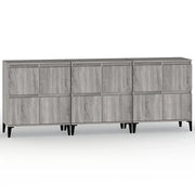 Credenze 3pz | Madia | Buffet da pranzo | Armadio da pranzo Grigio Sonoma 60x35x70 cm in Legno Multistrato