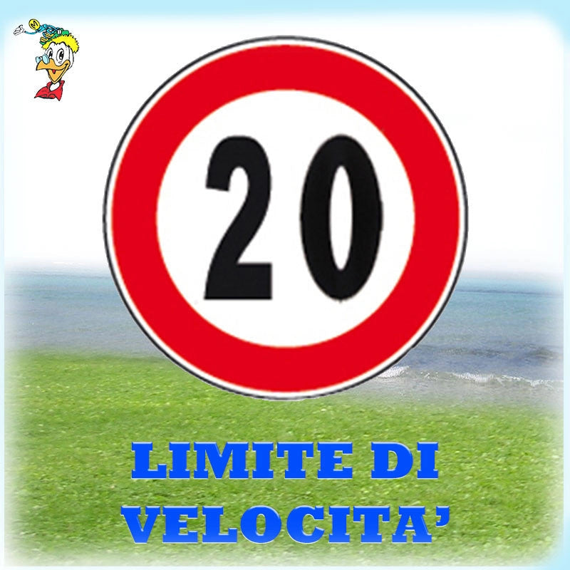 CARTELLI SEGNALETICI STRADALI DA CANTIERE LIMITE DI VELOCITA' 20 KM/H