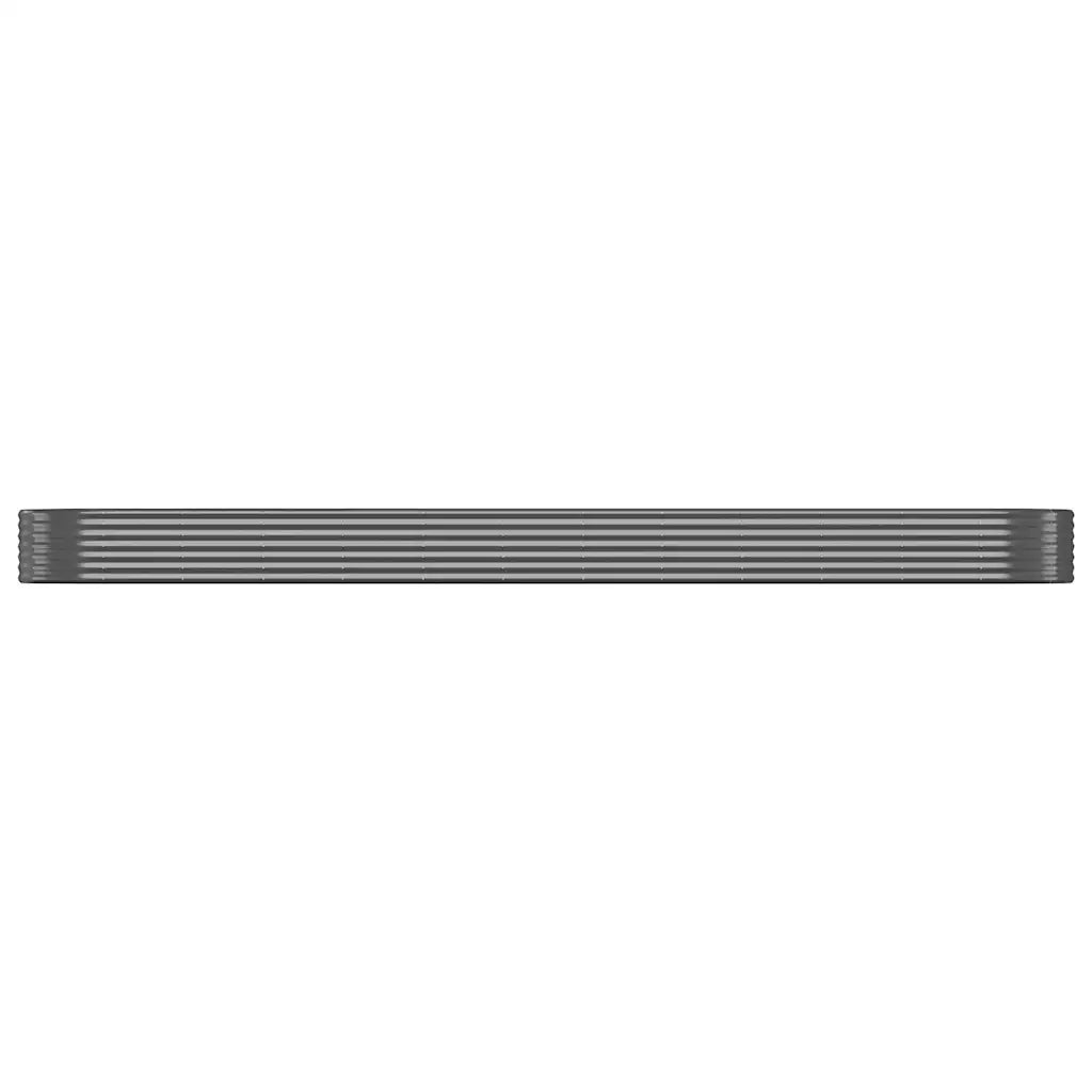 Vaso Giardino Acciaio Verniciato Polvere 600x140x36cm Antracite cod mxl 66890