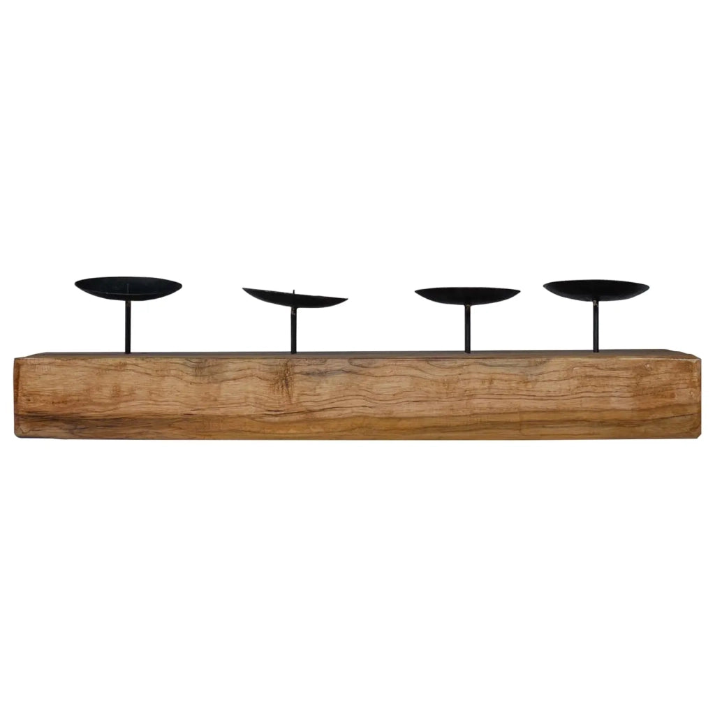 Candelabro Naturale 50 x 15 x 10 cm Legno massello di teak 42012364