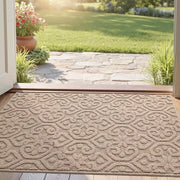 Matto di ingresso 44 x 76 cm - Matto di ingresso anti-slip - Matto di ingresso assorbente - Profilo basso - Matto di ingresso beige