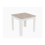 TAVOLO FISSO CM 80X 80XH75 CEMENTO/BIANCO- 1,0 pz
