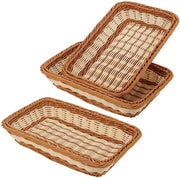 Contenitore per Fruiti e Verdure 3-delic - Cassetta per Fruiti Rectangolare - Manufatto Artigianale - Materiale in Canne Sostenibile - Facile da Pulire - Adatto per Verdure/Panificati