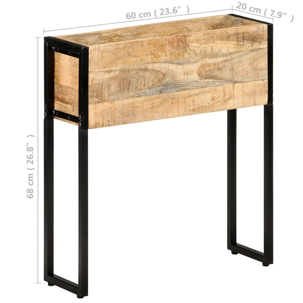 Fioriera 60x20x68 cm in Legno di Mango Grezzo 321941