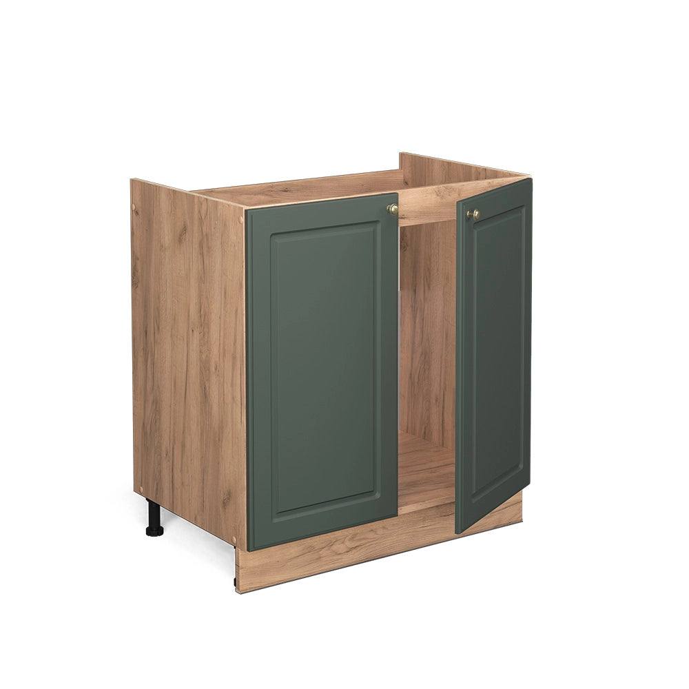 Mobile lavello cucina Fame-Line Verde-oro rustico/Rovere dorato 80 cm, PL Rovere Vicco