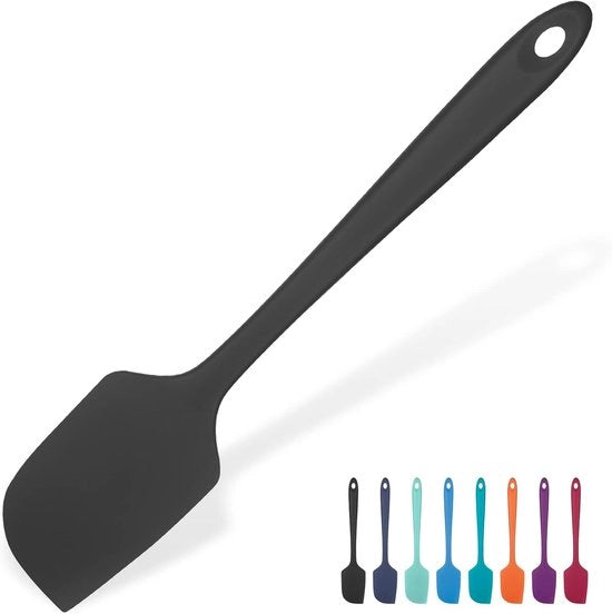 Spatola in silicone per cucina - BPA libero - Spatola per padelle - Spatola grande in silicone - Resiste a 230°C - 29cm - Nero