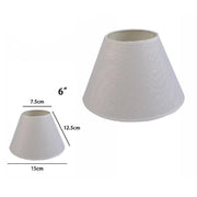Trade Shop - Paralume Conico Cilindro Classico Ricambio Per Lampada E Applique In Tessuto Tnt - Bianco   -6"   -