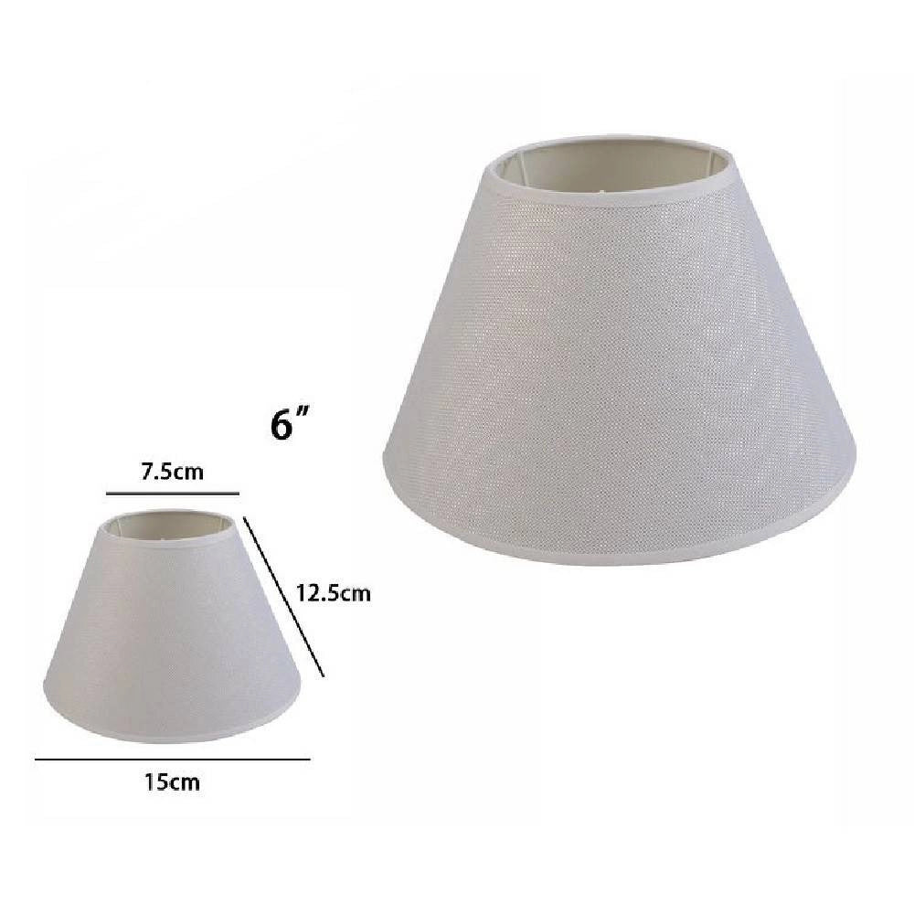Trade Shop - Paralume Conico Cilindro Classico Ricambio Per Lampada E Applique In Tessuto Tnt - Bianco   -6"   -
