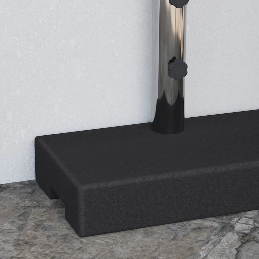 Base per Parasole in Granito Rettangolare 25 kg Nera CFW7543324
