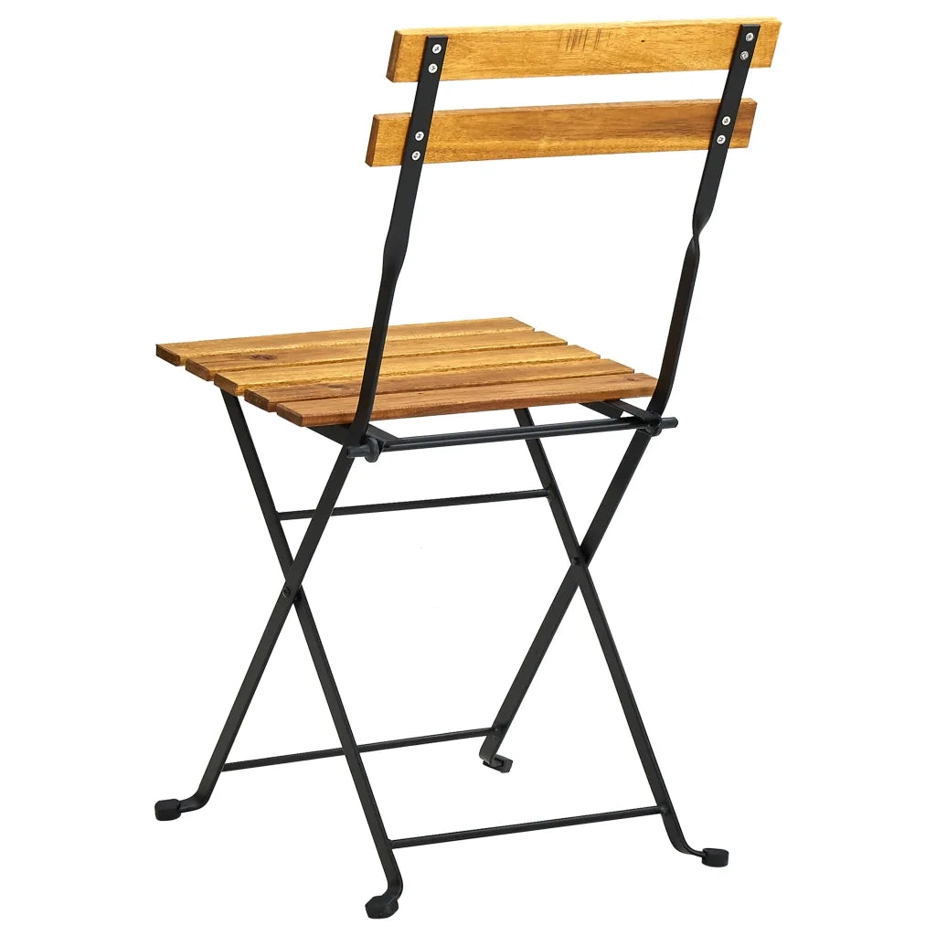 Set da Bistrot 3 pz Pieghevole in Legno Massello di Acacia 313157
