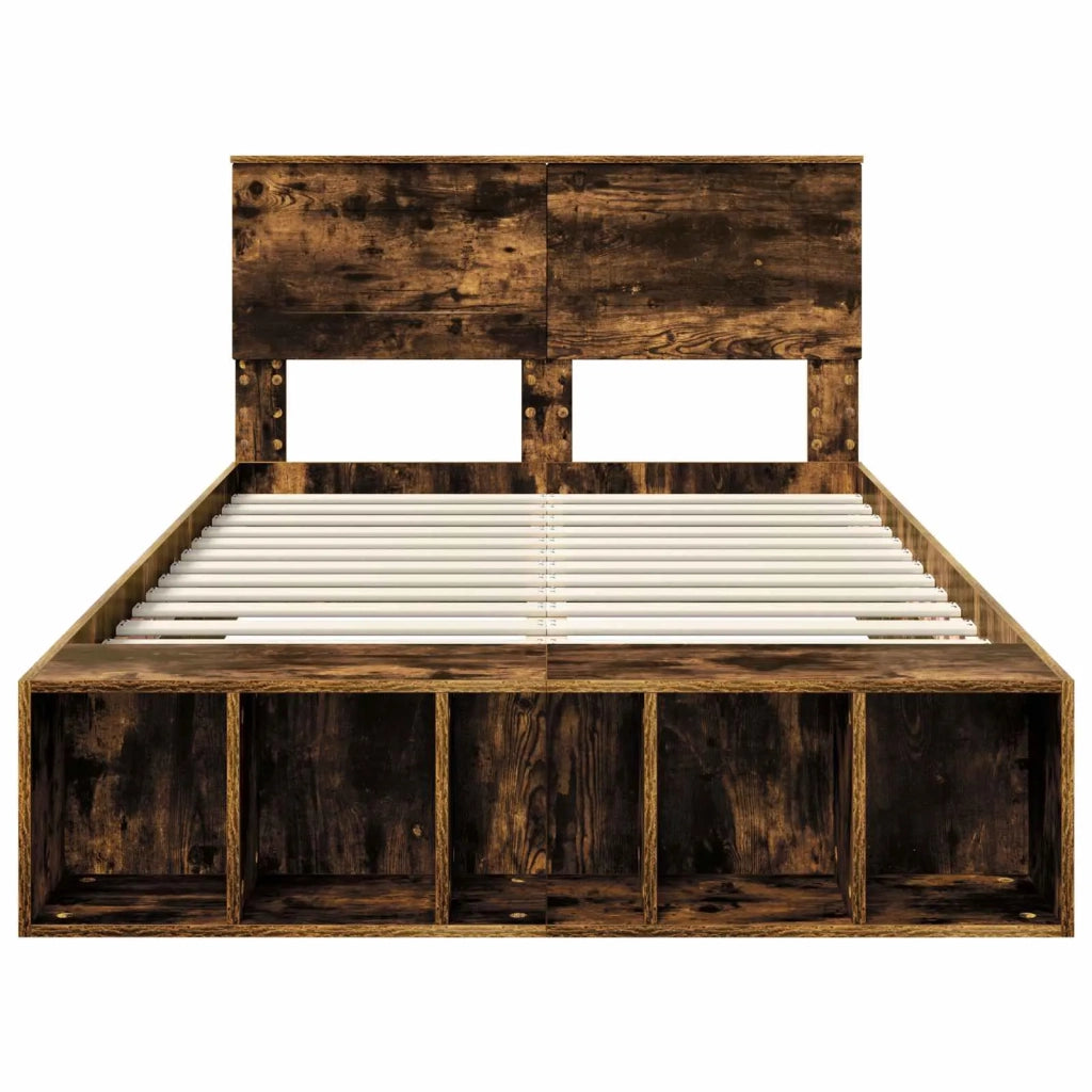 Struttura del letto Rovere fumé 120 x 190 cm Legno multistrato