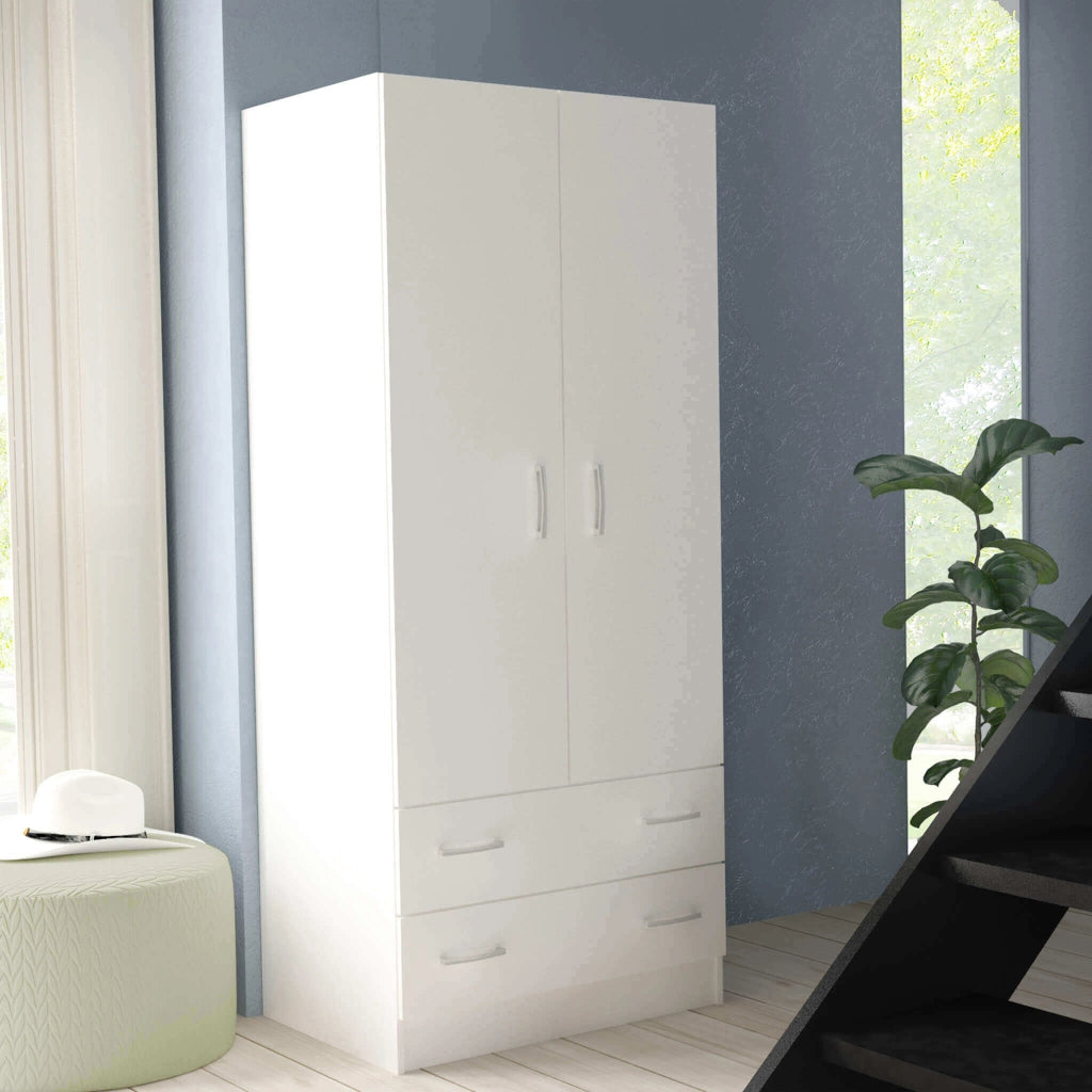 Armadio due ante in Legno Composito cm 77x50x180 - COLE