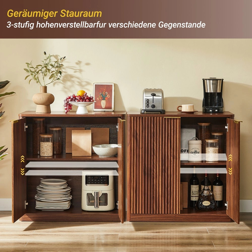 Credenza Buffet ¨C MINIMAL ¨C Marrone, Ripiani Regolabili, 80x40x80 cm