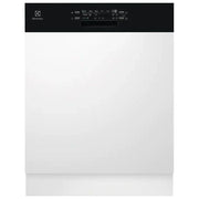 Electrolux EEA47201IK Lavastoviglie da Incasso a Scomparsa parziale 13 coperti Classe energetica E 8 programmi Motore Inverter Tecnologia AirDry 60 cm Frontalino Nero