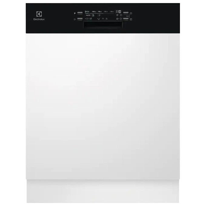 Electrolux EEA47201IK Lavastoviglie da Incasso a Scomparsa parziale 13 coperti Classe energetica E 8 programmi Motore Inverter Tecnologia AirDry 60 cm Frontalino Nero