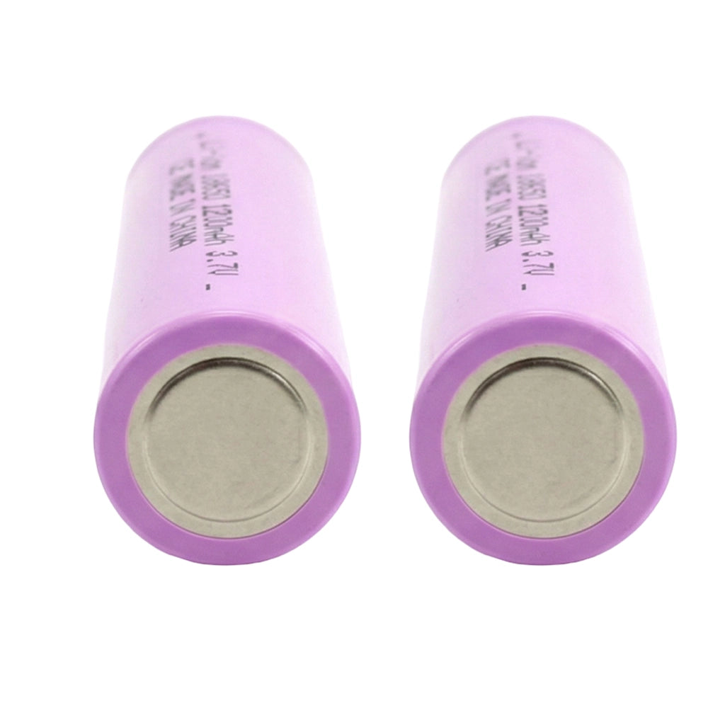 Confezione da 2 Batterie al Litio Ricaricabili 3.7V 1200mAh Compatte Elettroniche Rosa Avizar