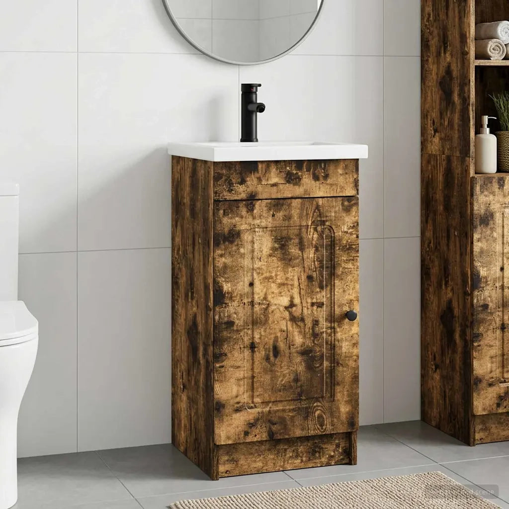 Mobile da bagno con lavabo Rovere Fumo 42 x 40 x 84,5 cm 889999