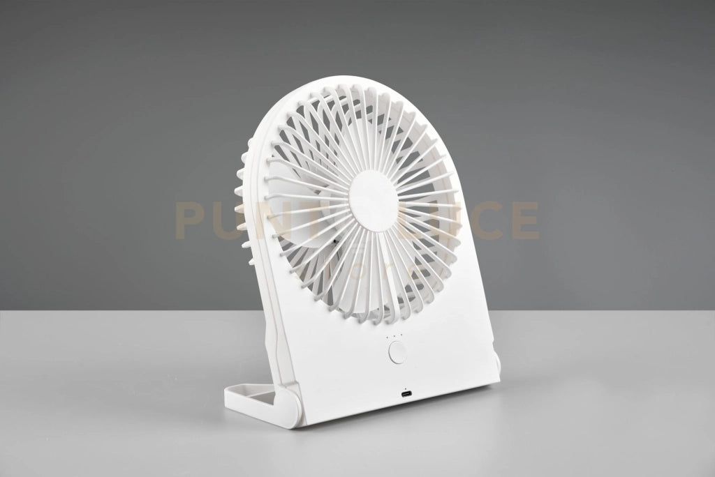 BREEZY VENTILATORE DA APPOGGIO BIANCO 3 VELOCITA' RICARICABILE H. 23CM