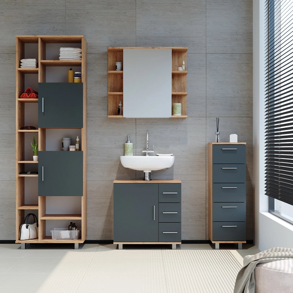 Mobile bagno alto Ilias Rovere dorato 60 x 190 cm Vicco
