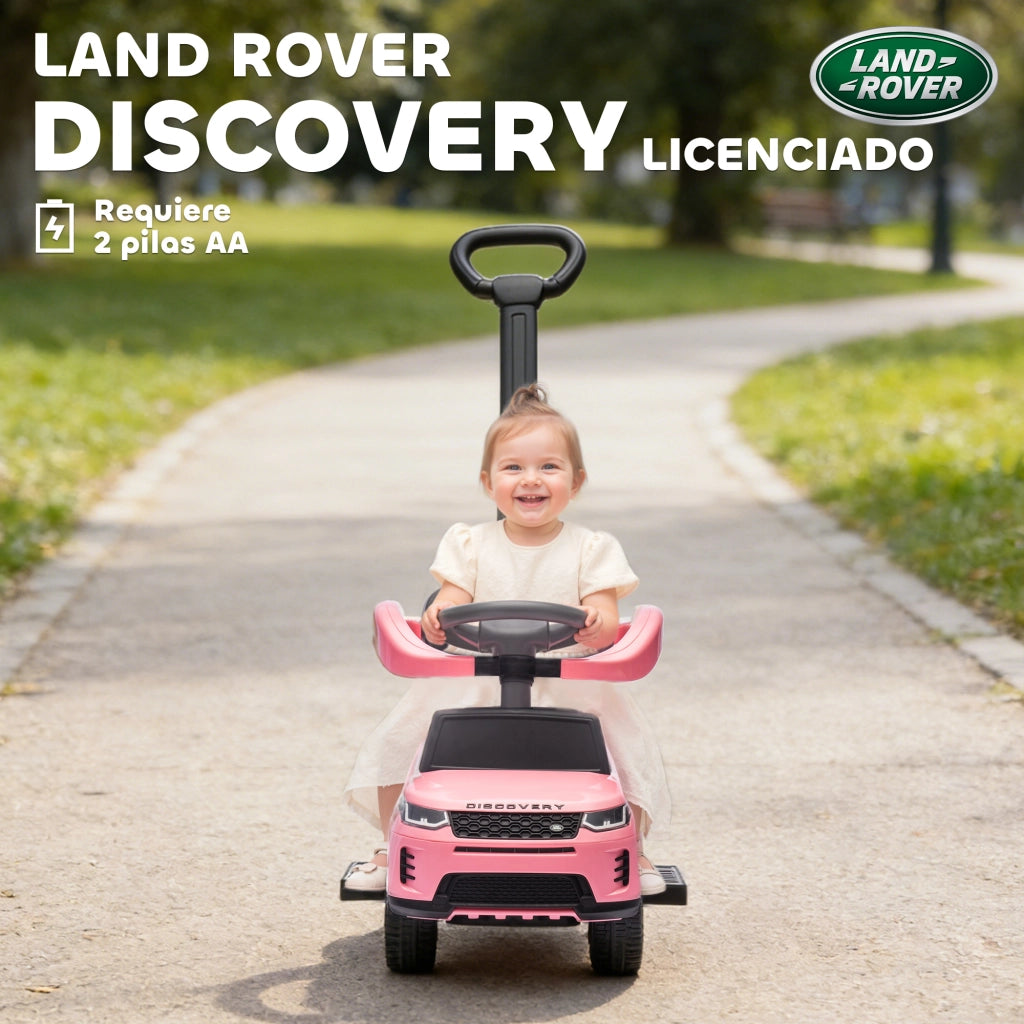 Giocattolo Bambini Correpasillos 2 in 1 LAND ROVER ¨C Zephmum ¨C Rosa con Almacenaje e Barandilla