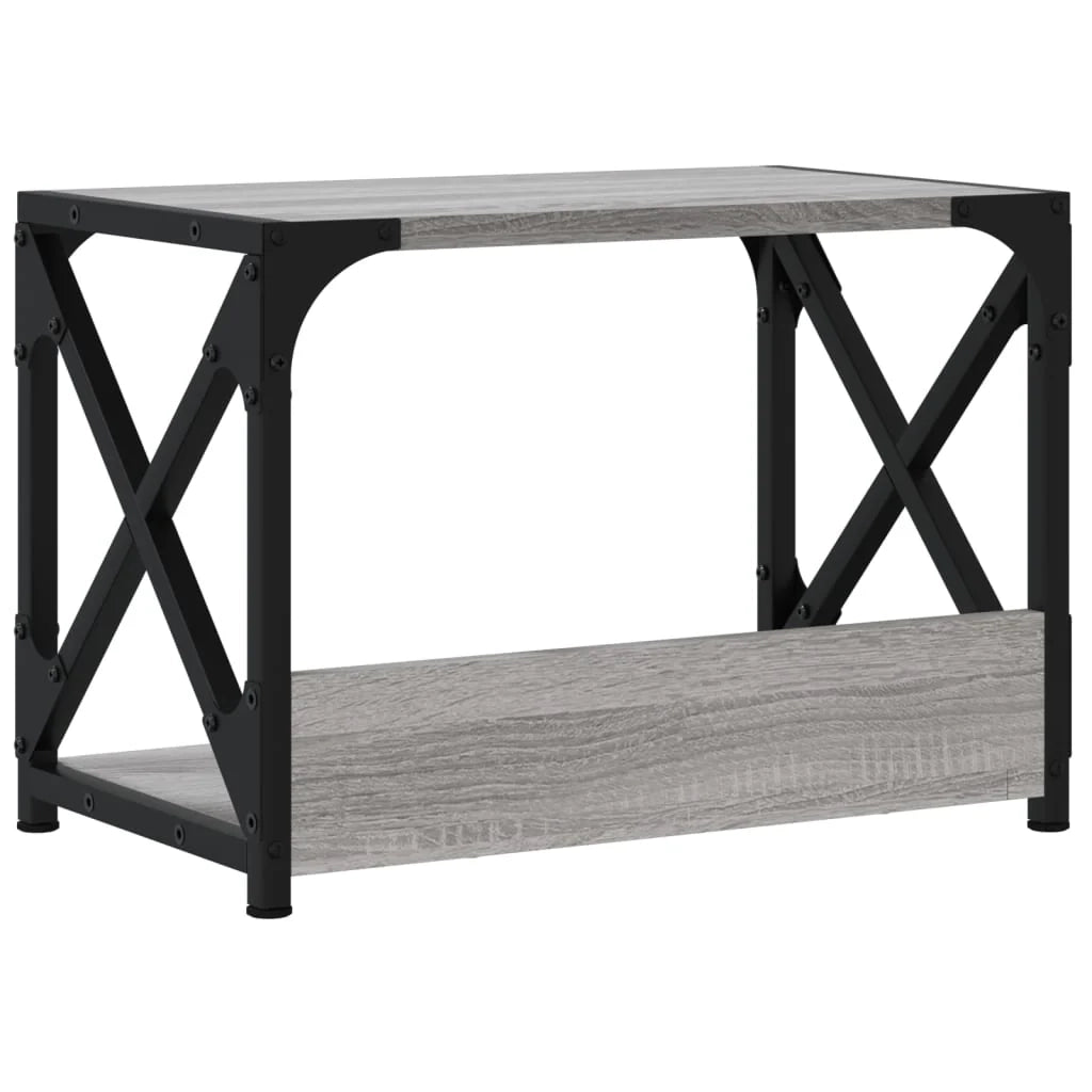 Supporto per stampante a 2 livelli Sonoma scrivania/ufficio 44 ​​x 26 x 31,5 cm grigio 02_0044798