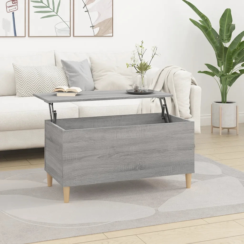 Tavolino Salotto-Tavolino da soggiorno-Tavolo Grigio Sonoma 90x44,5x45 cm Legno Multistrato 694488