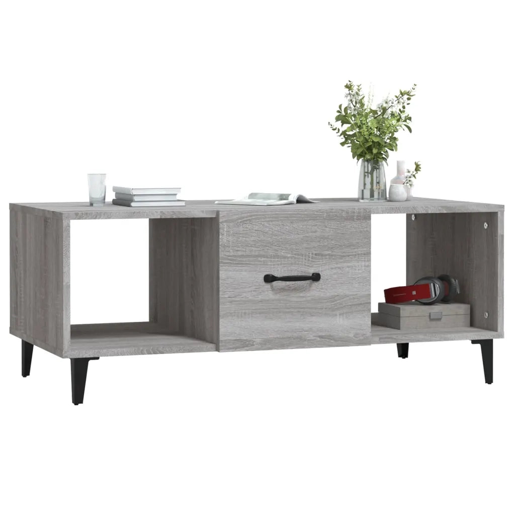 Tavolino da Salotto Grigio Sonoma 102x50x40cm Legno Multistrato 817529