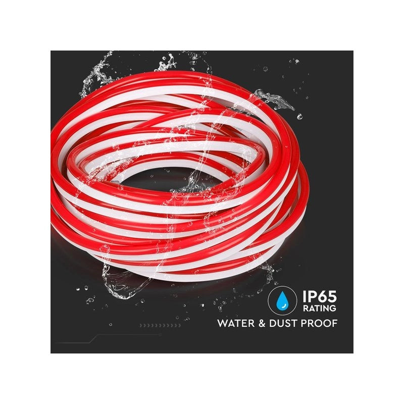 24V Bobina Striscia Led Neon Flex Colore Rosso Red 10 Metri IP65 8W/M SKU-2516