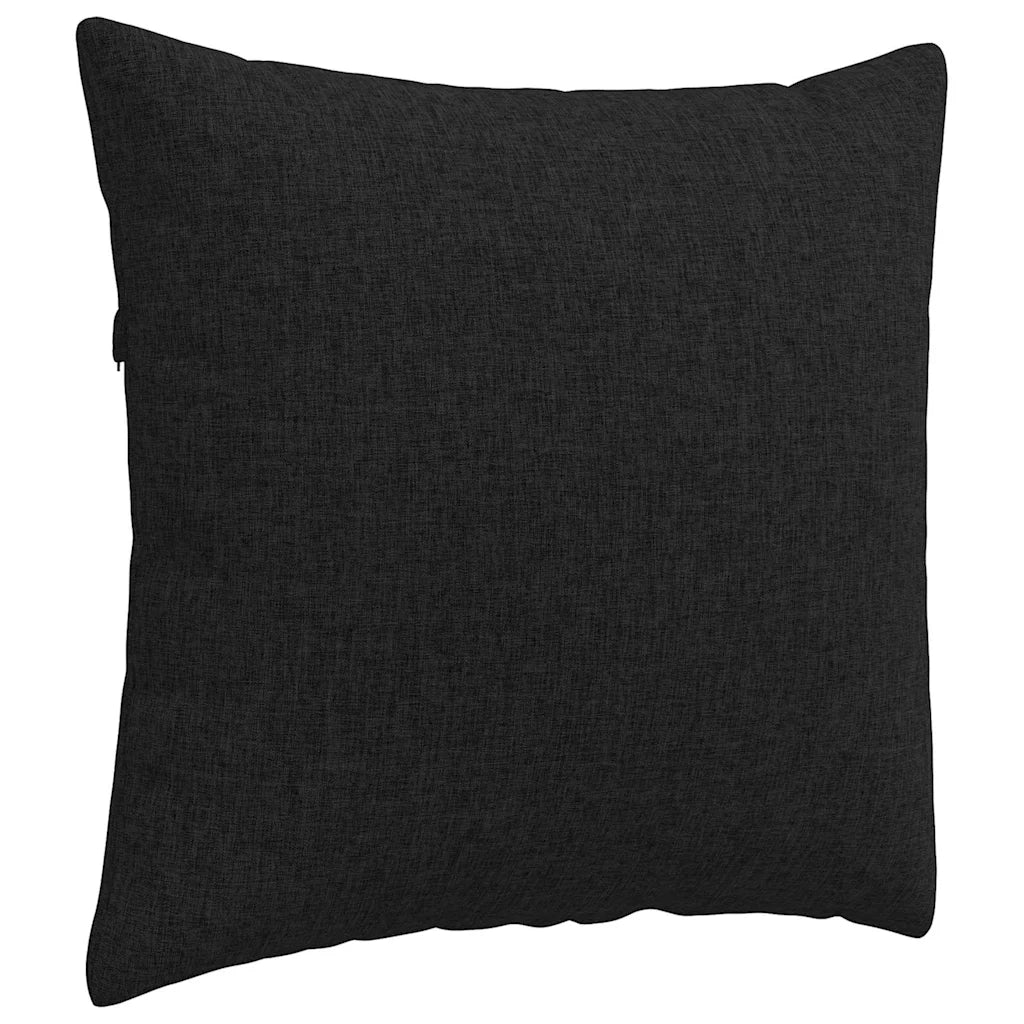 Cuscini da Divano 2 pz | Cuscini per sedie Nero 50 x 50 cm Tessuto