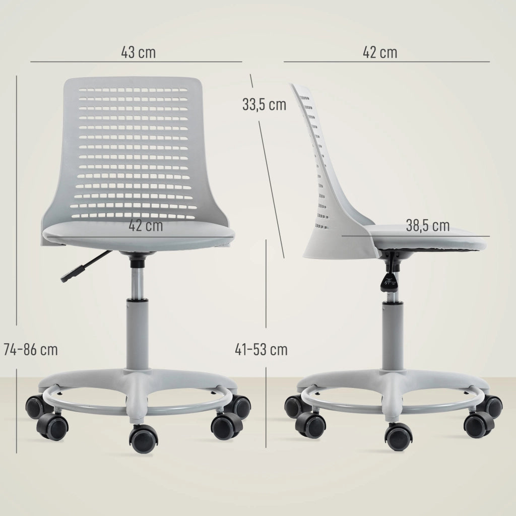 Sedia da Ufficio Girevole con Schienale ¨C Zephmum ¨C Grigio