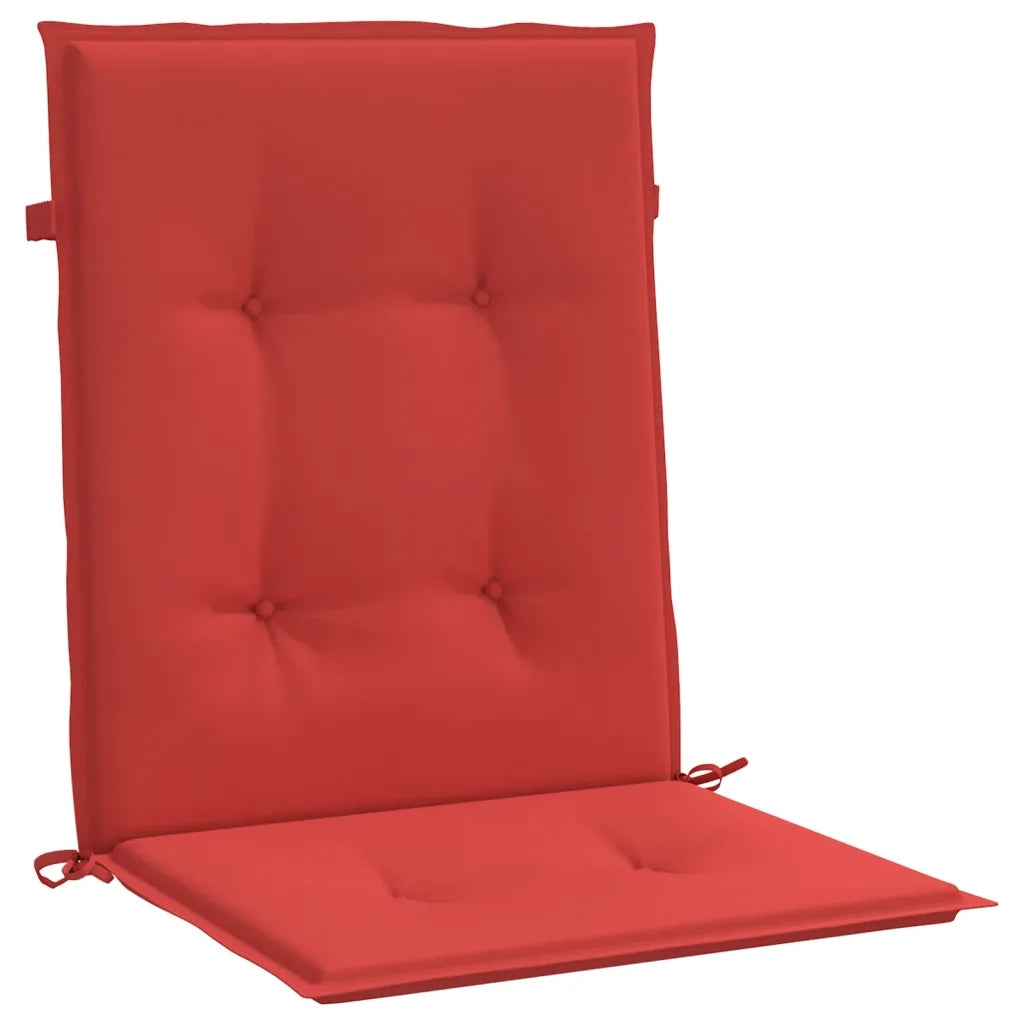 Cuscini per Sedia da Giardino 4 pz Rossi 100x50x7 cm in Tessuto