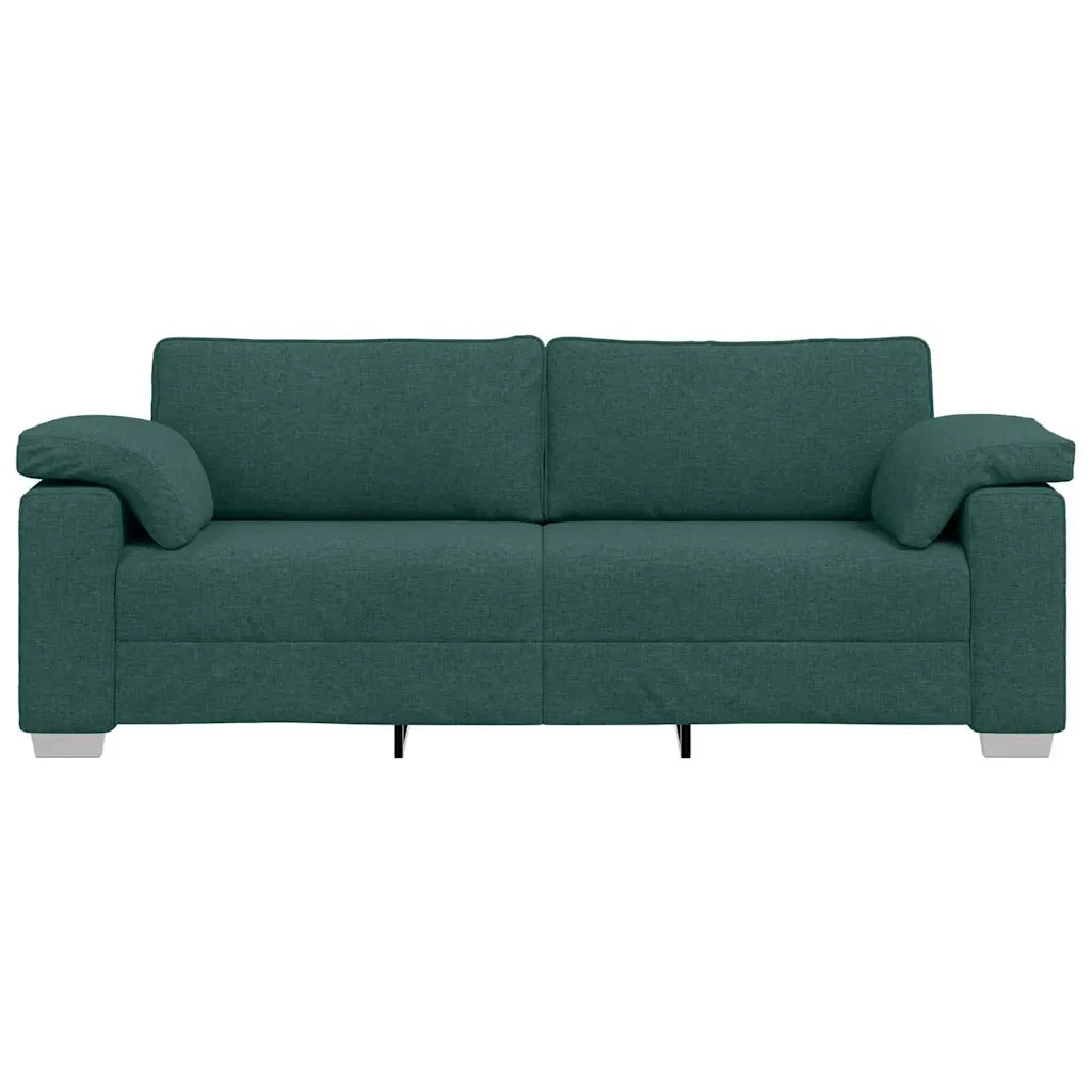 Divano | Divano da soggiorno | Sofa 3-Persone Verde Scuro 220 cm Tessuto