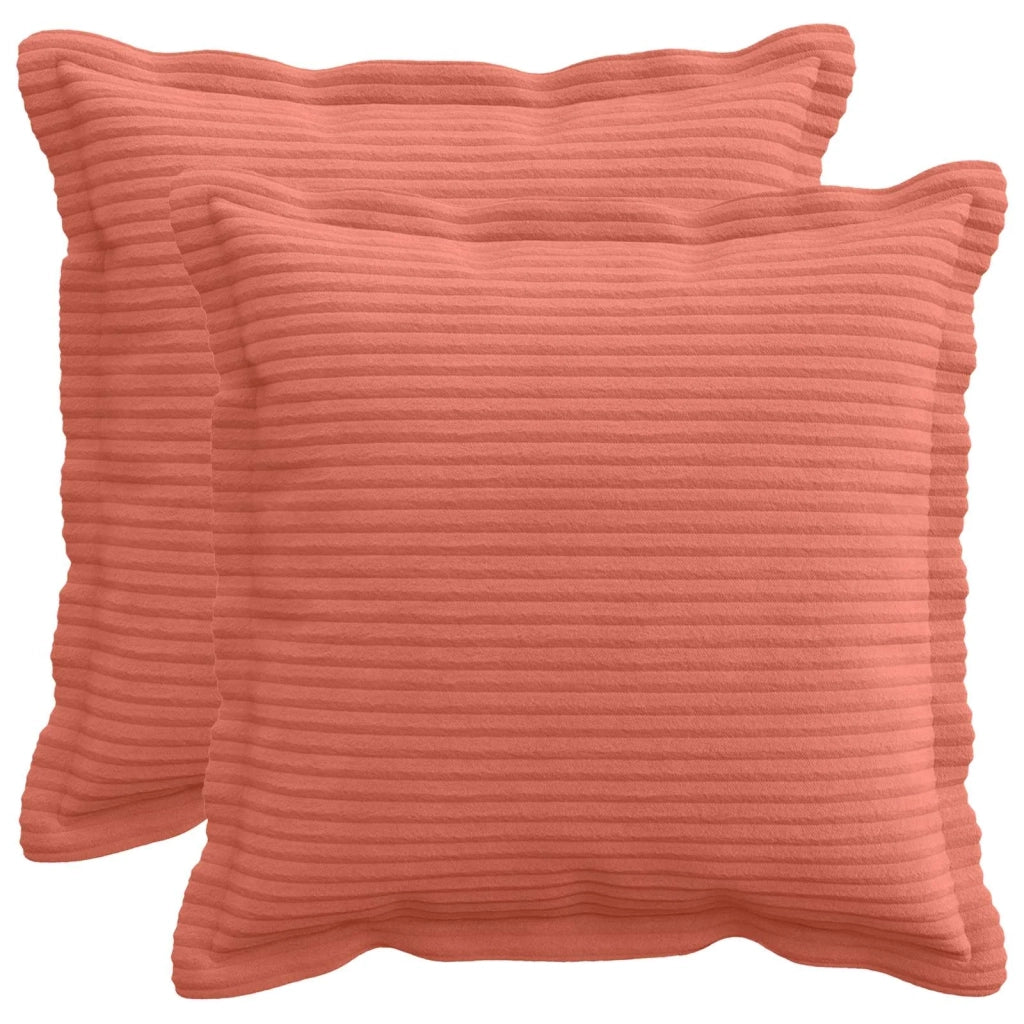 Federa 2 pz HOUTEN Rosso Arancio 40 x 40 cm corduroy 916801