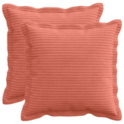Federa 2 pz HOUTEN Rosso Arancio 40 x 40 cm corduroy 916801