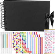 Album di scrapbooking A5 vuoto libro di foto - 30 pagine nere - per progetti creativi