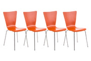Set 4 Sedie Impilabili Aaron arancione