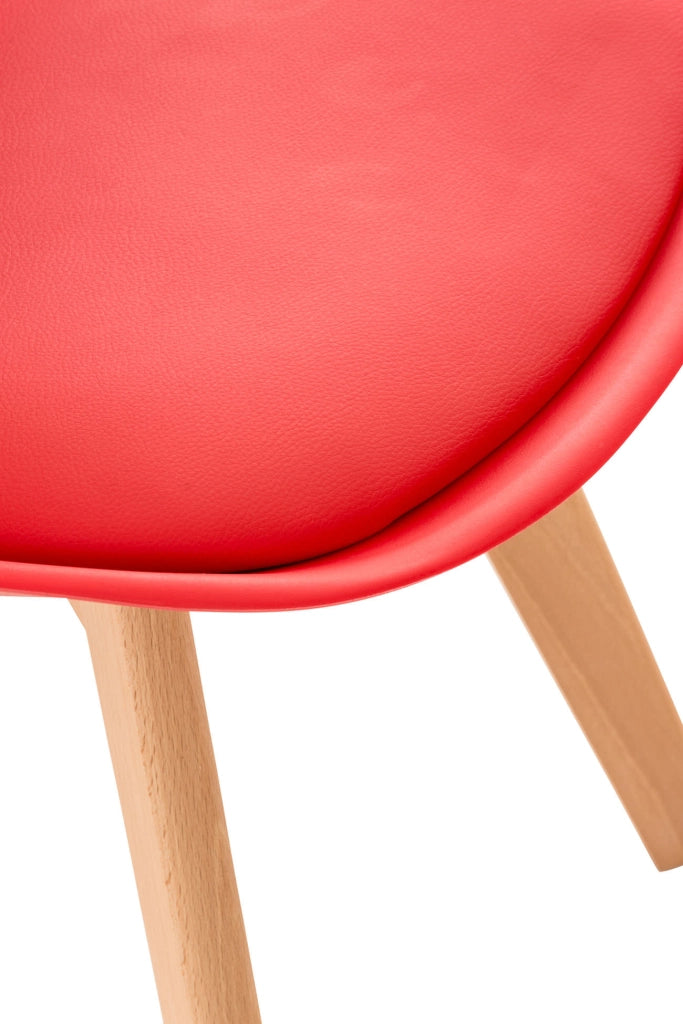 Sedia Pranzo Linares rosso,Plastica