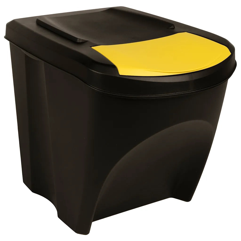 Cestini per Rifiuti Impilabili 3 pz Antracite 75 L 316184
