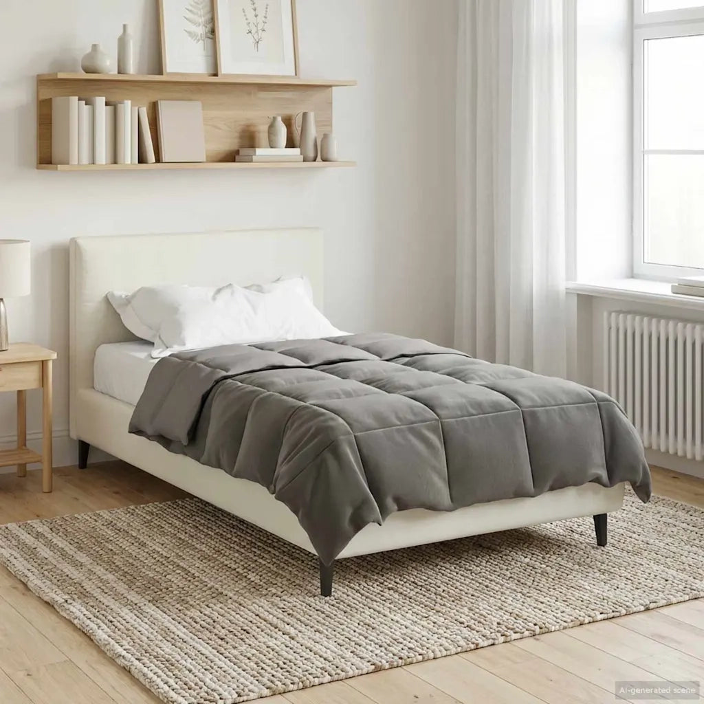 Duvet Estivo Trapuntato Grigio chiaro 140 x 200 cm Microfibra