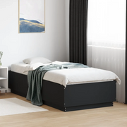 Giroletto-Struttura Letto Nero 90x200 cm in Legno Multistrato 940327