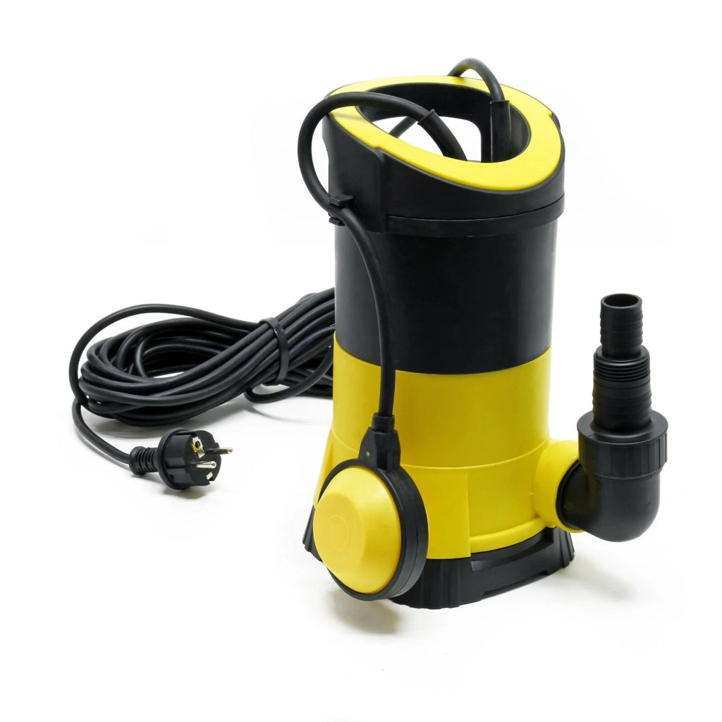 Pompa sommergibile per acque reflue da 5000 l/h e 250 watt per edilizia e drenaggio gialla 16_0000616