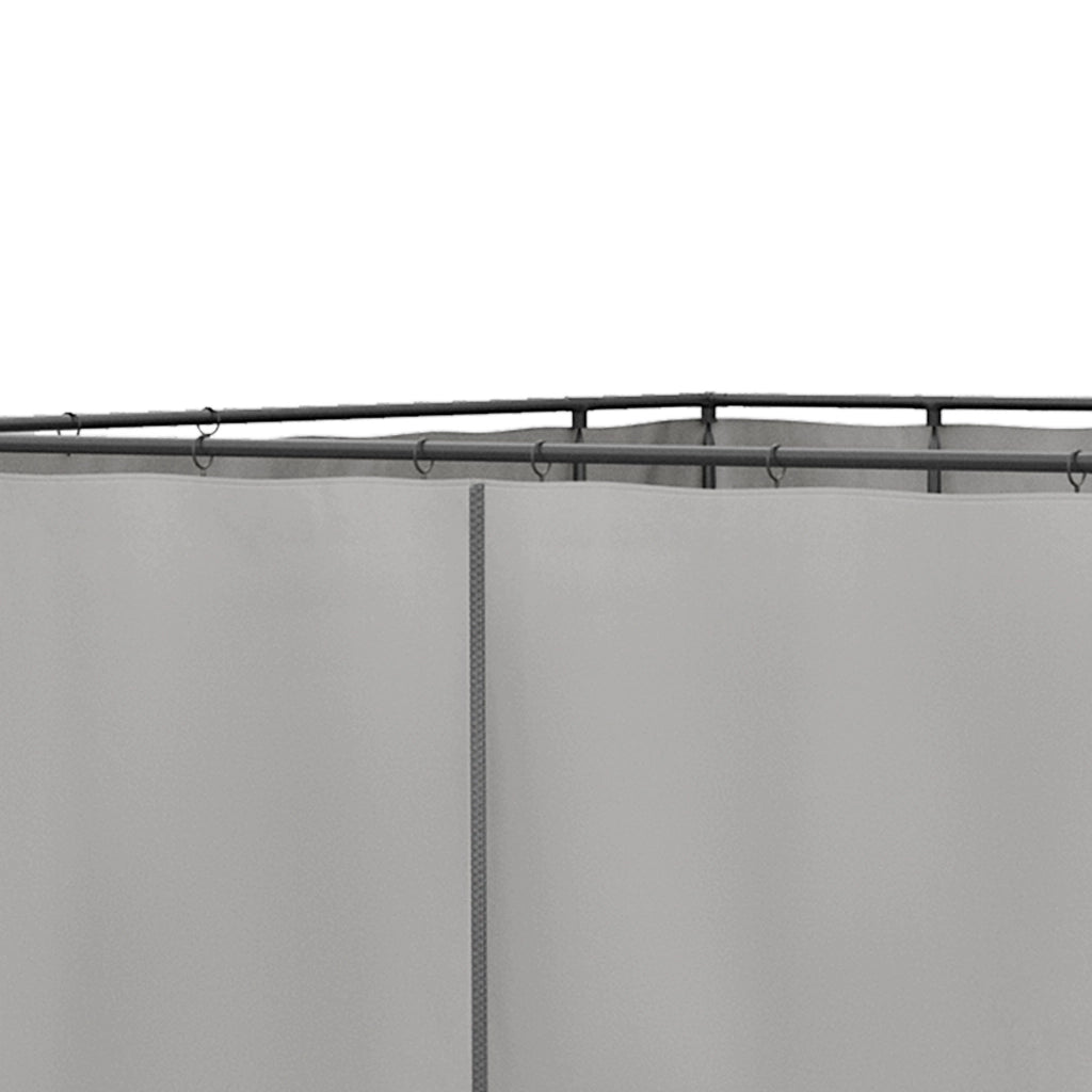 Pavillon da giardino 4 paroi ¨C zephmum ¨C grigio chiaro 300x300 cm